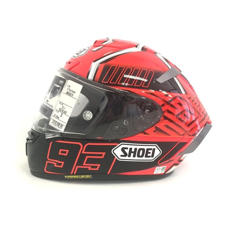SHOEI X-Fourteen MARQUEZ4 TC-1 (赤/黒) XLサイズ エックス - フォーティーン マルケス4 ヘルメット　REDBULL（レッドブル）塗装 絶版 SHOEI X-14 X-Fourteen marquez4 TC-1 バイク
