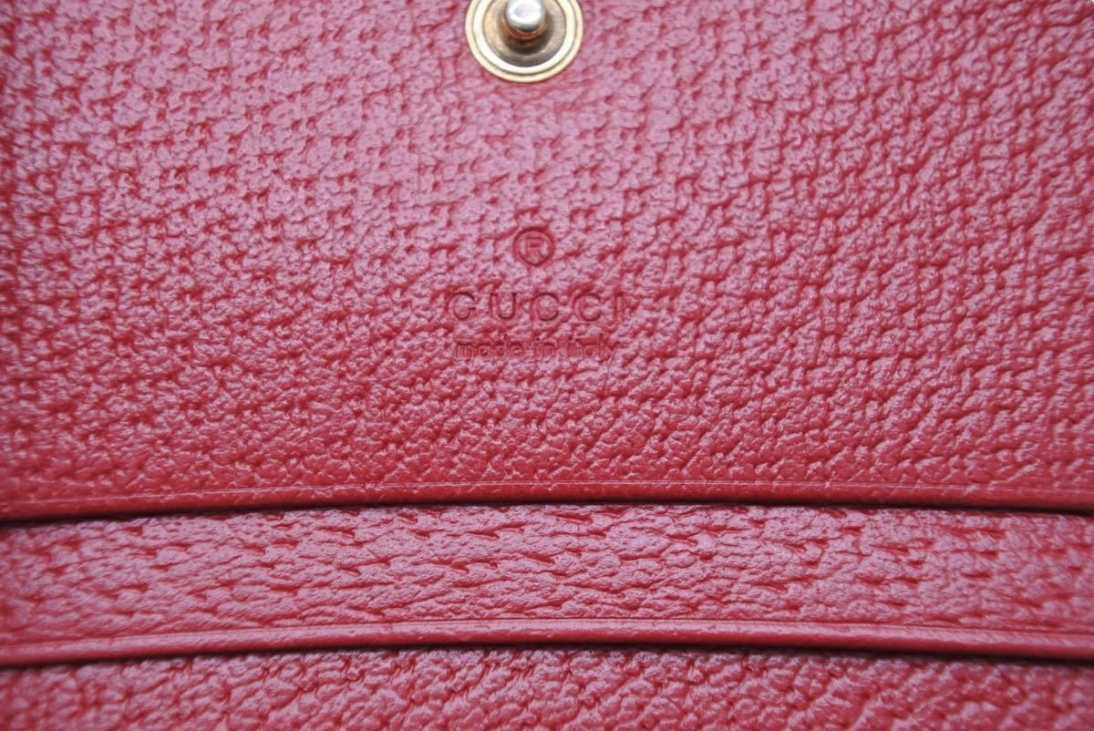 GUCCI グッチ 二つ折り財布 クイーン マーガレット ビー コンパクト