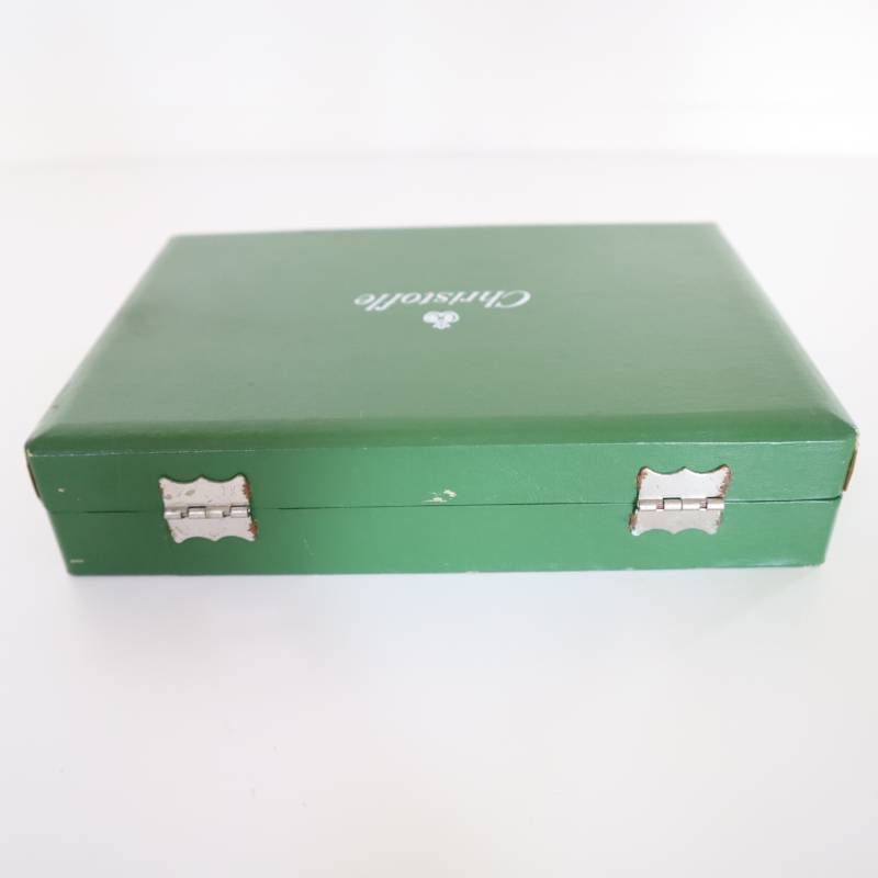 クリストフル Christofle パール Perles ティースプーン 6本セット シルバープレート カトラリー フランス製 ♥ 保管変色あり 純正ケース付 銀メッキ SKLAD-KIRPICHA_RU