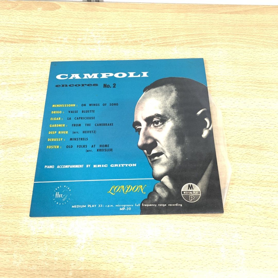 ▲01)【同梱不可】Alfredo Campoli/Campoli Encores No.2/アルフレード・カンポリ/10インチレコード/国内盤/クラシック/MP 39/A △01)Alfredo Campoli/Campoli Encores No.2/アルフレード