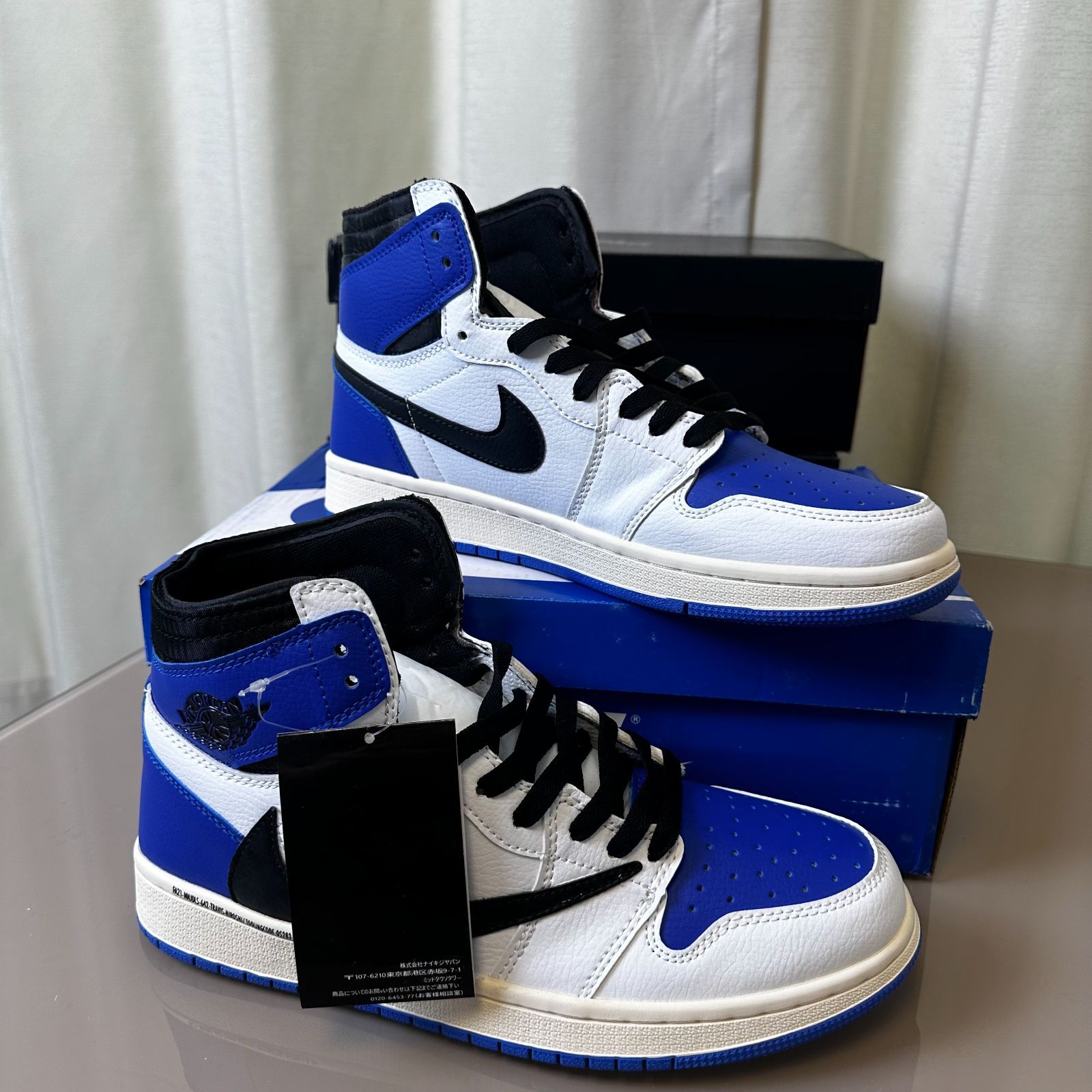 新品 トラヴィス・スコット x フラグメント x エア ジョーダン 1 ハイ OG SP ミリタリー ブルー Travis Scott x Fragment x Air Jordan 1 High OG SP "Military Blue"