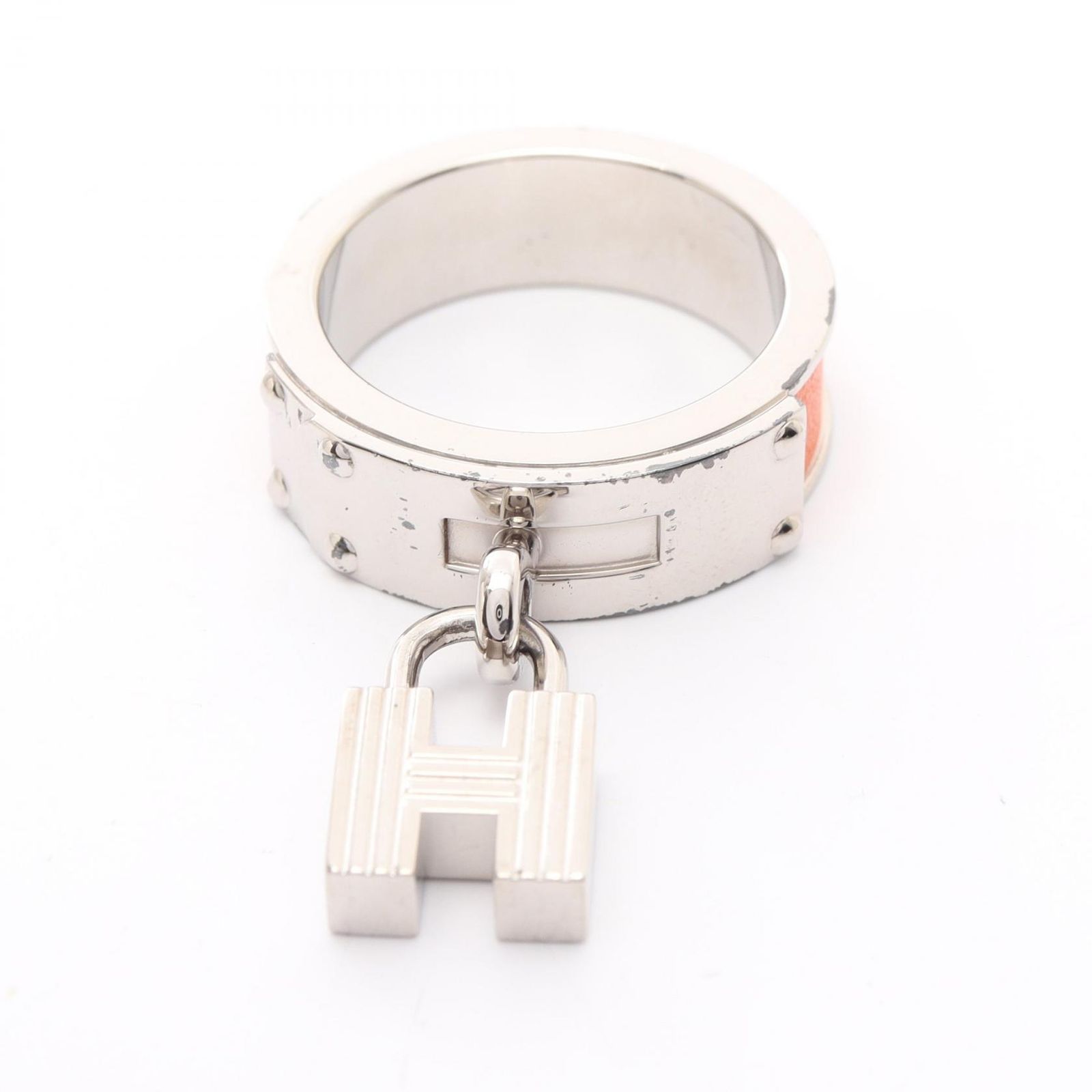 エルメス HERMES スカーフリング ケリー Hカデナ レザー スカーフ