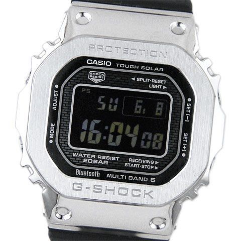 カシオ CASIO メンズ腕時計 G-SHOCK ジーショック フルメタル GMW-B5000-1JF タフソーラー 電波時計 モバイルリンク シルバー