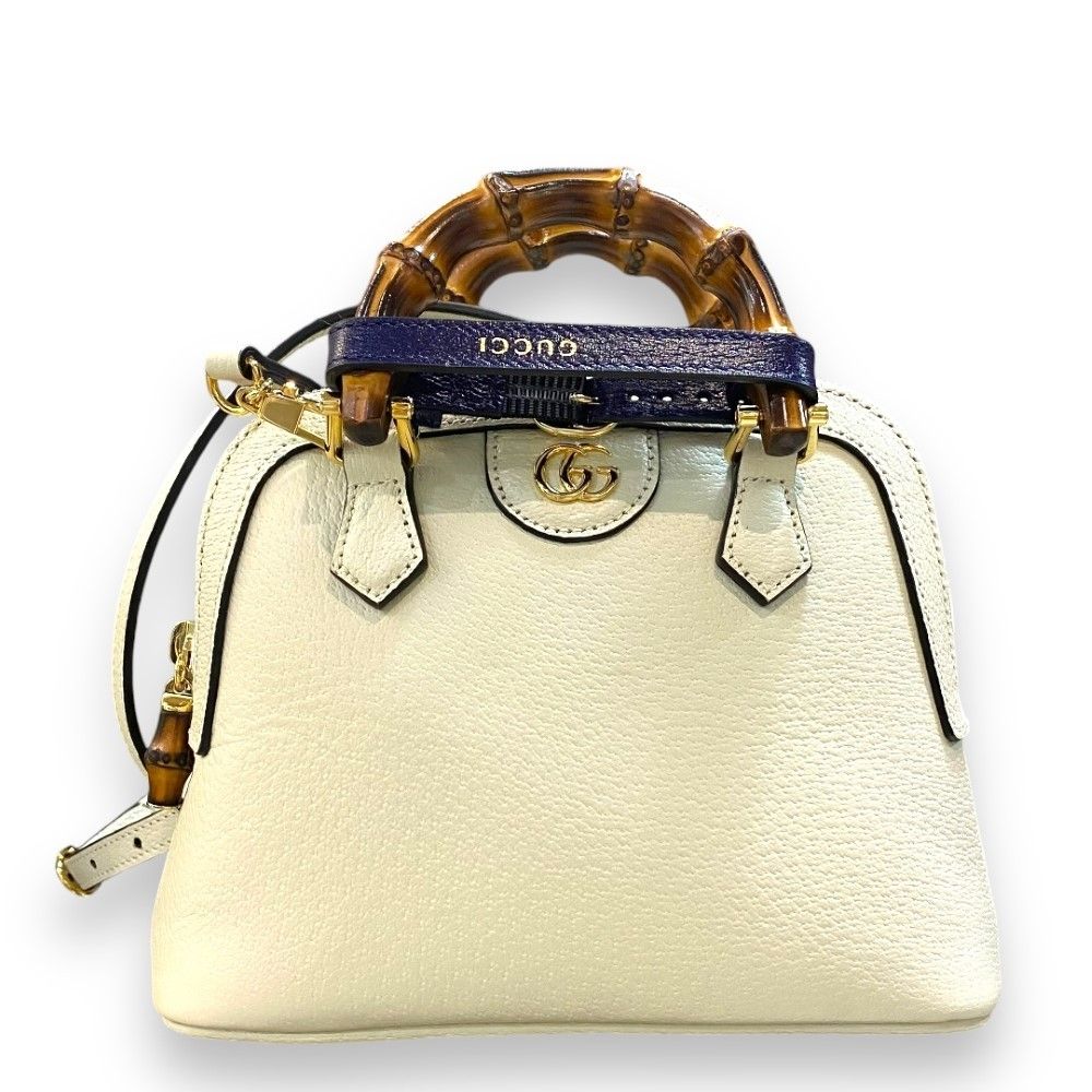 GUCCI ダイアナミニトートバッグ クリームホワイト 715775 - メルカリ