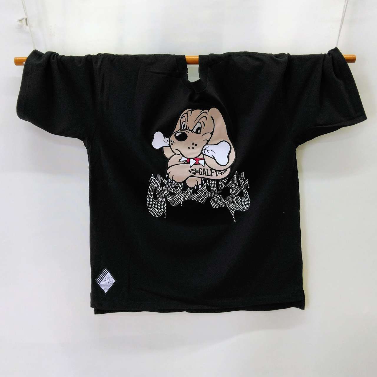 ガルフィー GALFY 半袖Tシャツ ギラギラ 黒 中型 大型犬サイズ It is a