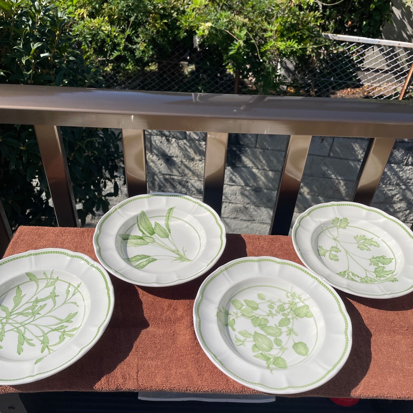 ジノリManifattura di Laveno ハーブスーププレート