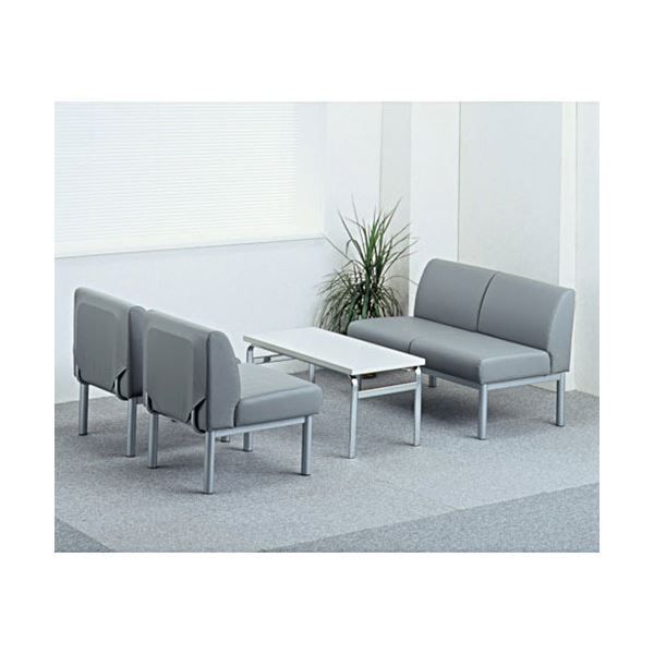 ヤマダコーポレーション 軽応接ソファ 2人用 DK-1020 N 1台 テーブル 1人用ソファ別売