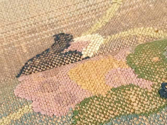 平和屋着物○八寸名古屋帯 綴れ 花唐草文 赤丹色 正絹