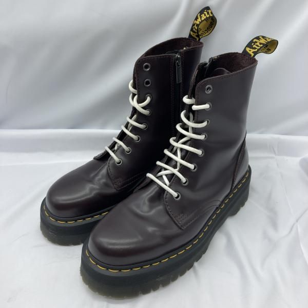 【】Dr.Martens 8ホール UK8 ワインレッド ドクターマーチン[19]