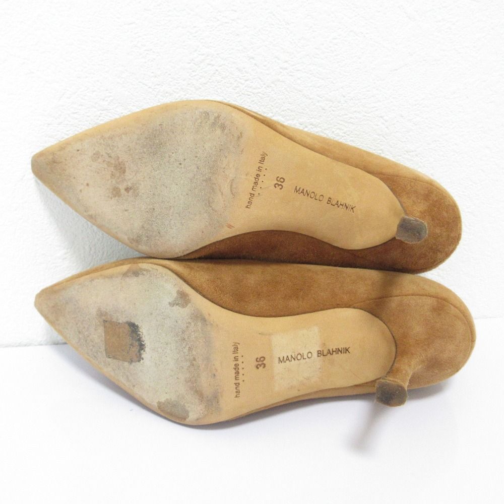 MANOLO BLAHNIK キエッタ スエード ハイヒール 36 ブラウン MANOLO BLAHNIK キエッタ スエード ハイヒール 36 ブラウン