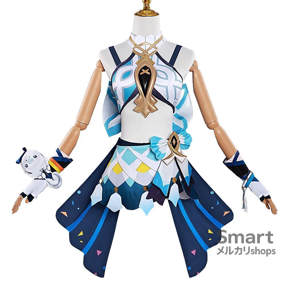 コスプレ 衣装 原神 マラニー <!-利用不可文字-!><!-利用不可文字-!><!-利用不可文字-!>逐浪客風 フルセット レディース ゲーム アニメ 仮装 M250912-7