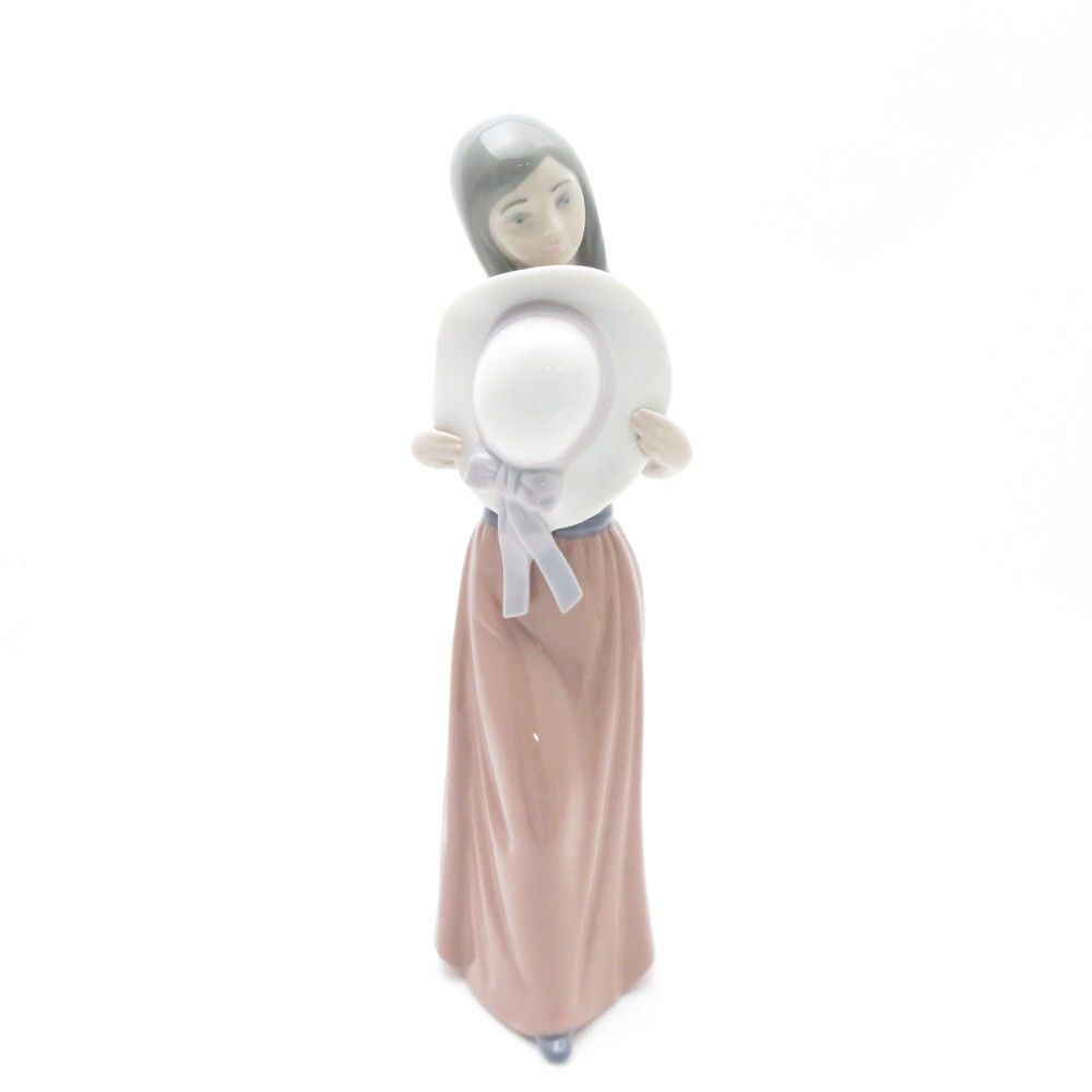 美品 LLADRO リヤドロ 5007 若草色の少女 フィギュリン 置物 陶器人形 オブジェ インテリア SU9907D2 