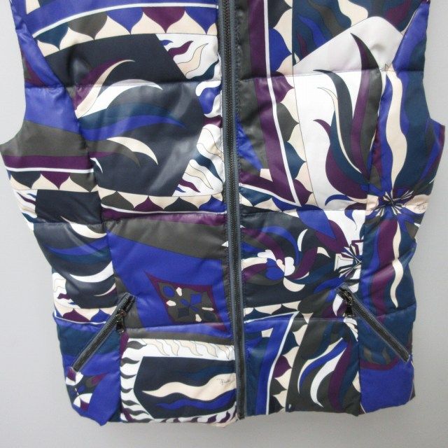EMILIO PUCCI ダウンベスト ノースリーブ EMILIO PUCCI ダウンベスト ノースリーブ エミリオ プッチ 裏地プッチ