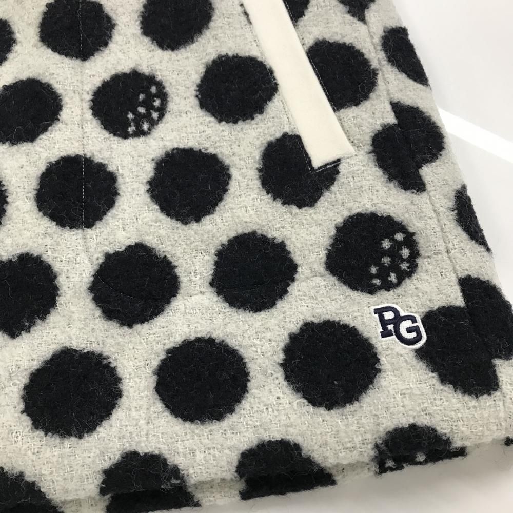 パーリーゲイツ ウールスカート ライトグレー×ダークネイビー ドット柄 裏地メッシュ レディース 1 M ゴルフウェア PEARLY GATES LLC-HASEGAWATOSO_COM