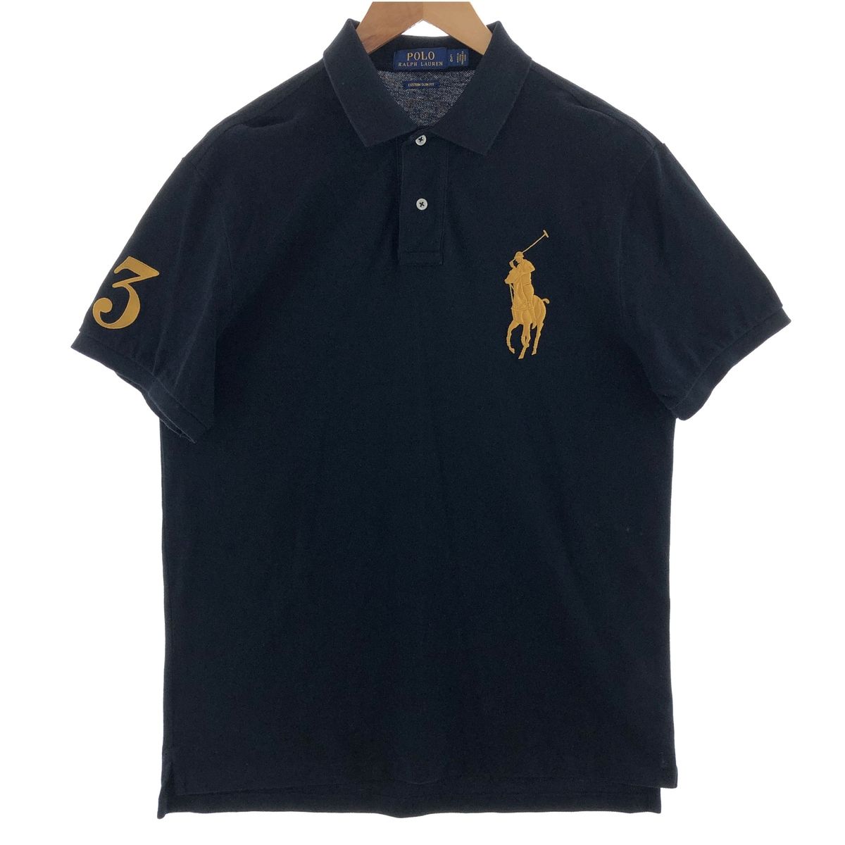 古着 ラルフローレン Ralph Lauren POLO RALPH LAUREN CUSTOM SLIM FIT ビッグポニー 半袖 ポロシャツ メンズL/eaa381357