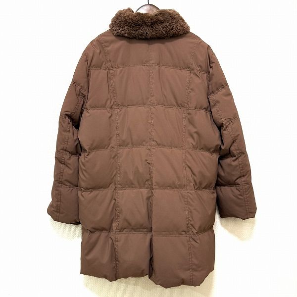 wnc レリアン Leilian コート 13+ 茶系 ダウンコート ヌートリアファー