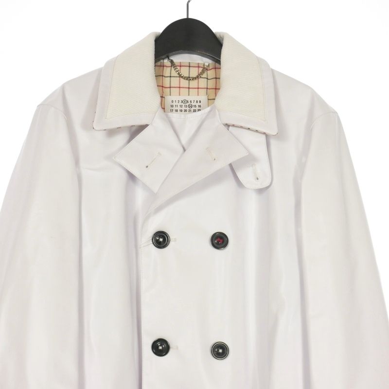 希少！メゾンマルジェラ◉ホワイト薄手トレンチコート Maison Margiela Spliced トレンチコート | ニュートラル | FARFETCH JP