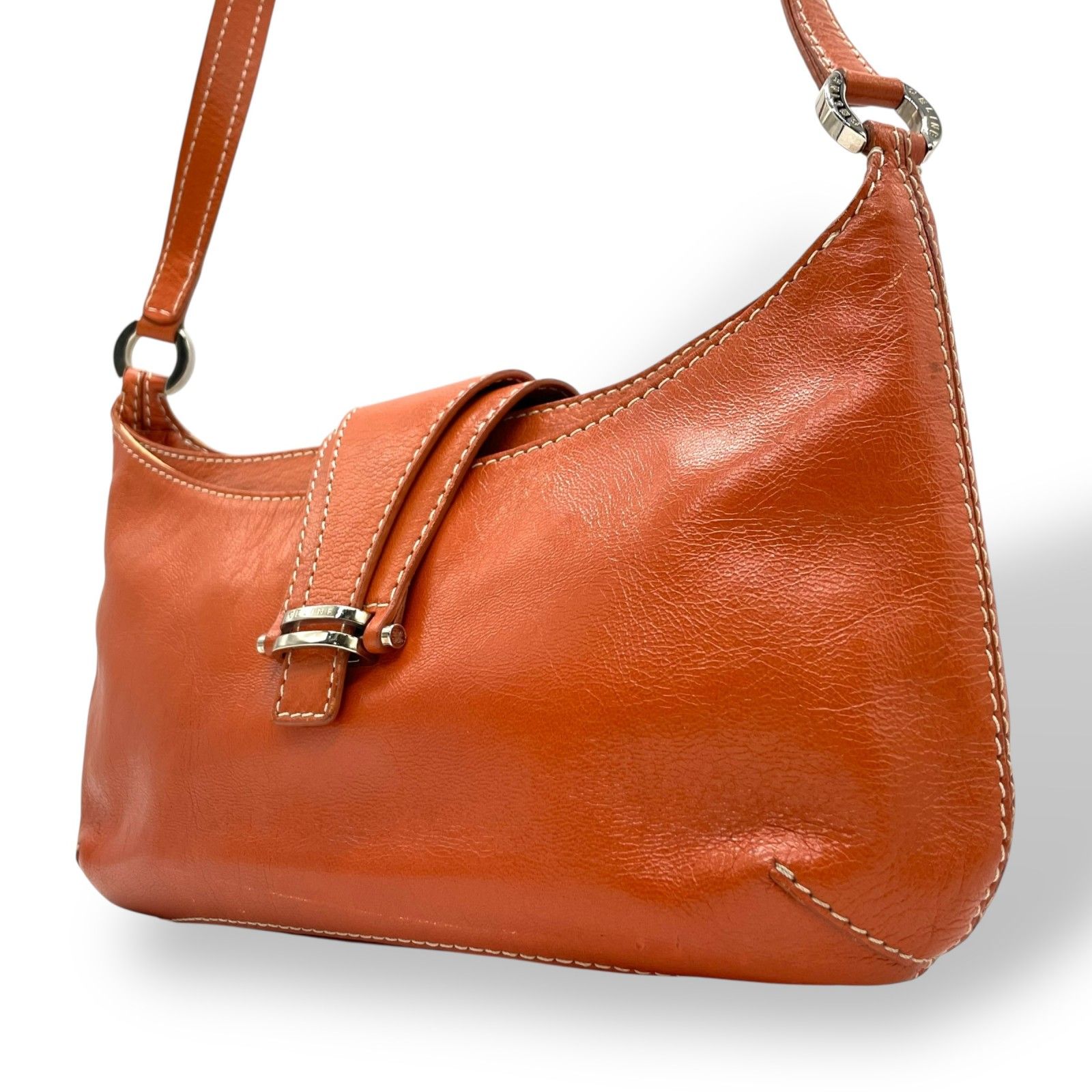 CELINE セリーヌ ショルダーバッグ レザー 本革 ゴールド金具 ブラック 