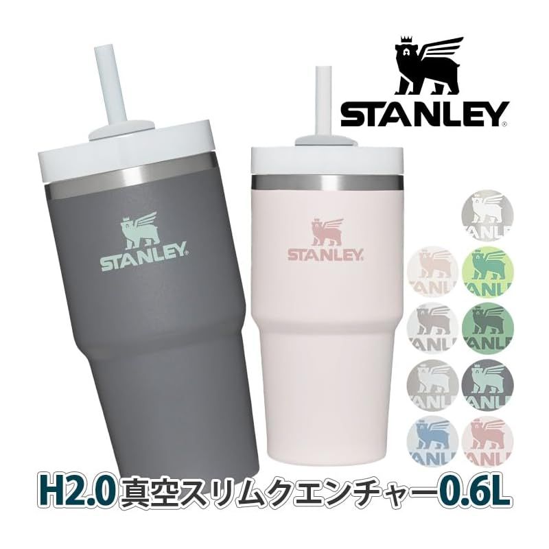 スタンレー STANLEY 水筒 タンブラー 保冷 H2.0 真空スリムクエンチャー0.6L 10-10826-061 ローズ FF 0