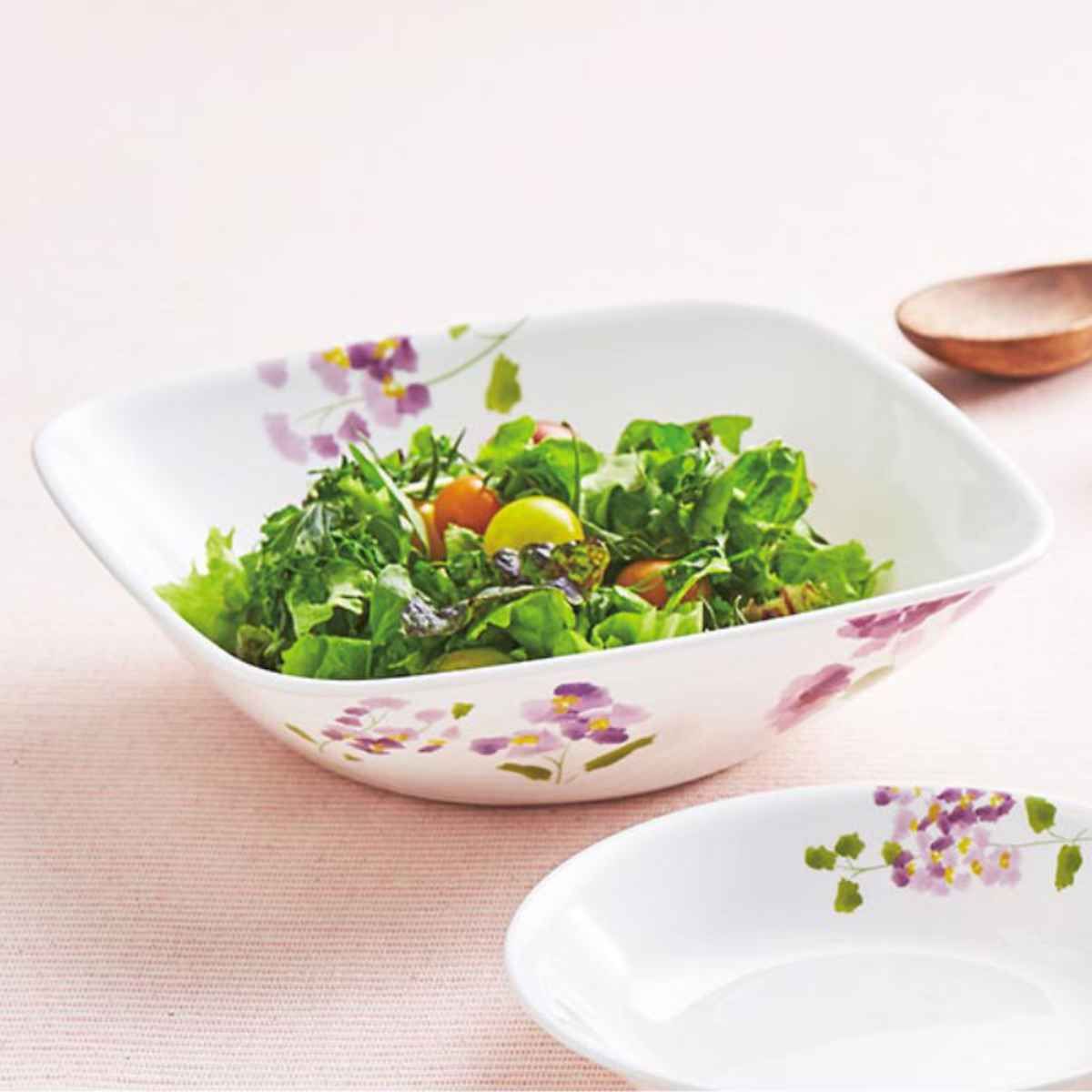 ボウル 22.5cm スクエア コレール CORELLE バイオレットミスト 5個