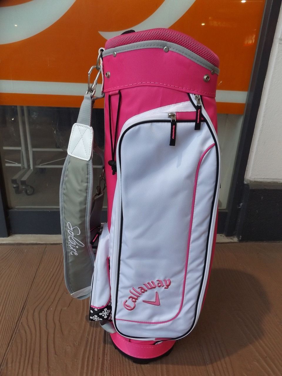 CALLAWAY Solaire レディースゴルフキャディバッグ 軽量白黒ピンク Callaway Solaire Package Set / キャロウェイ ソレイル