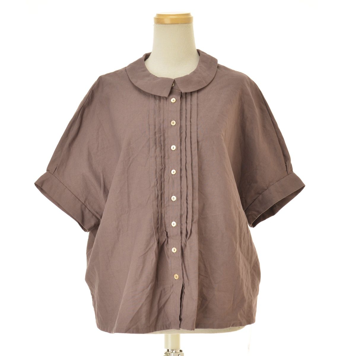 【MAGALI】24SS フレンチリネンコットン ピンタックブラウス MAGALI フレンチリネン・コットン・ピンタックブラウス – SAKURA