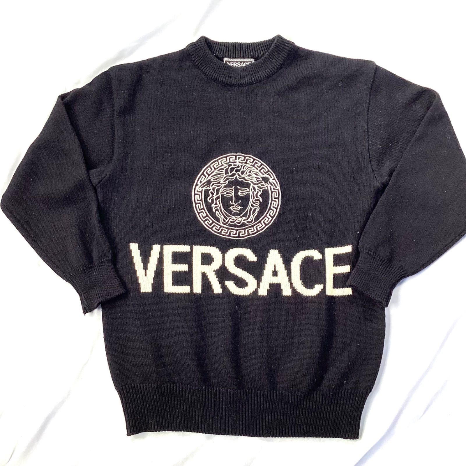 VERSACE ヴェルサーチ ヴィンテージ ニット メデューサ ロゴ