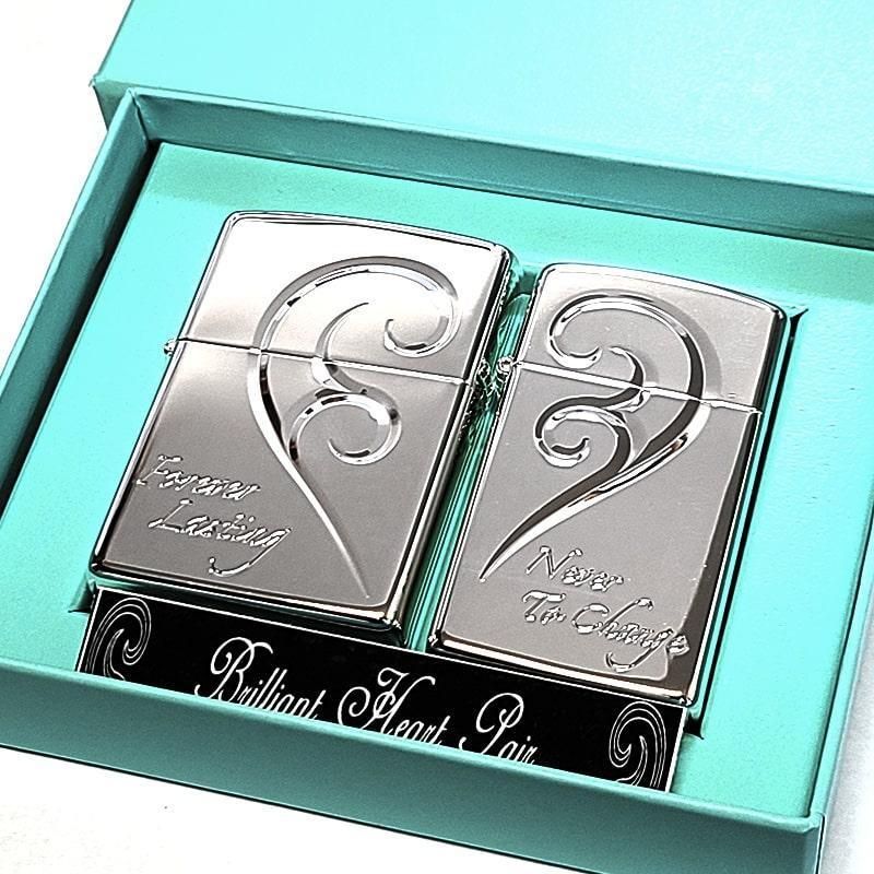 ZIPPO ライター ペア セット ロマンティック ハート スリム