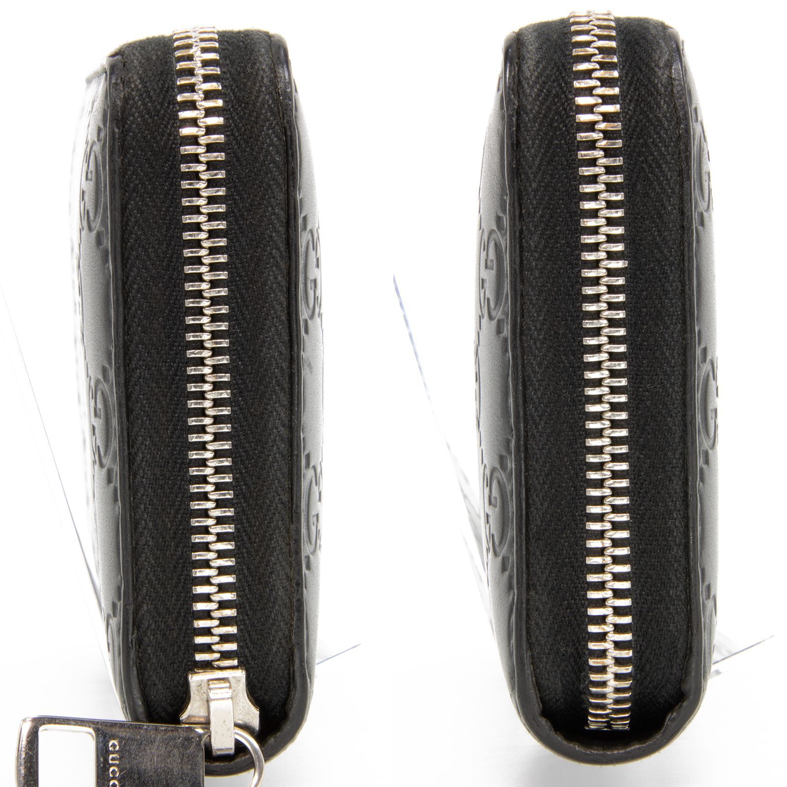 【極美品】グッチ 長財布 ラウンドジップ レザー ドリアン ロゴ金具 ブラック 極美品】GUCCI 長財布 ドリアン ラウンドジップ レザー ロゴ金具 黒