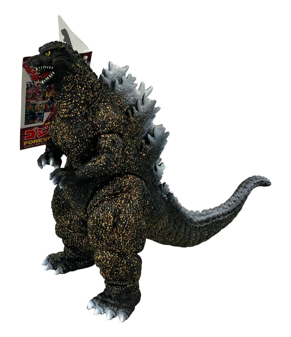 世紀末覇王ゴジラ　ソフビ ソフビ - 世紀末覇王ゴジラ バンダイ 黒と金のラメ 約30cm 世紀末覇王