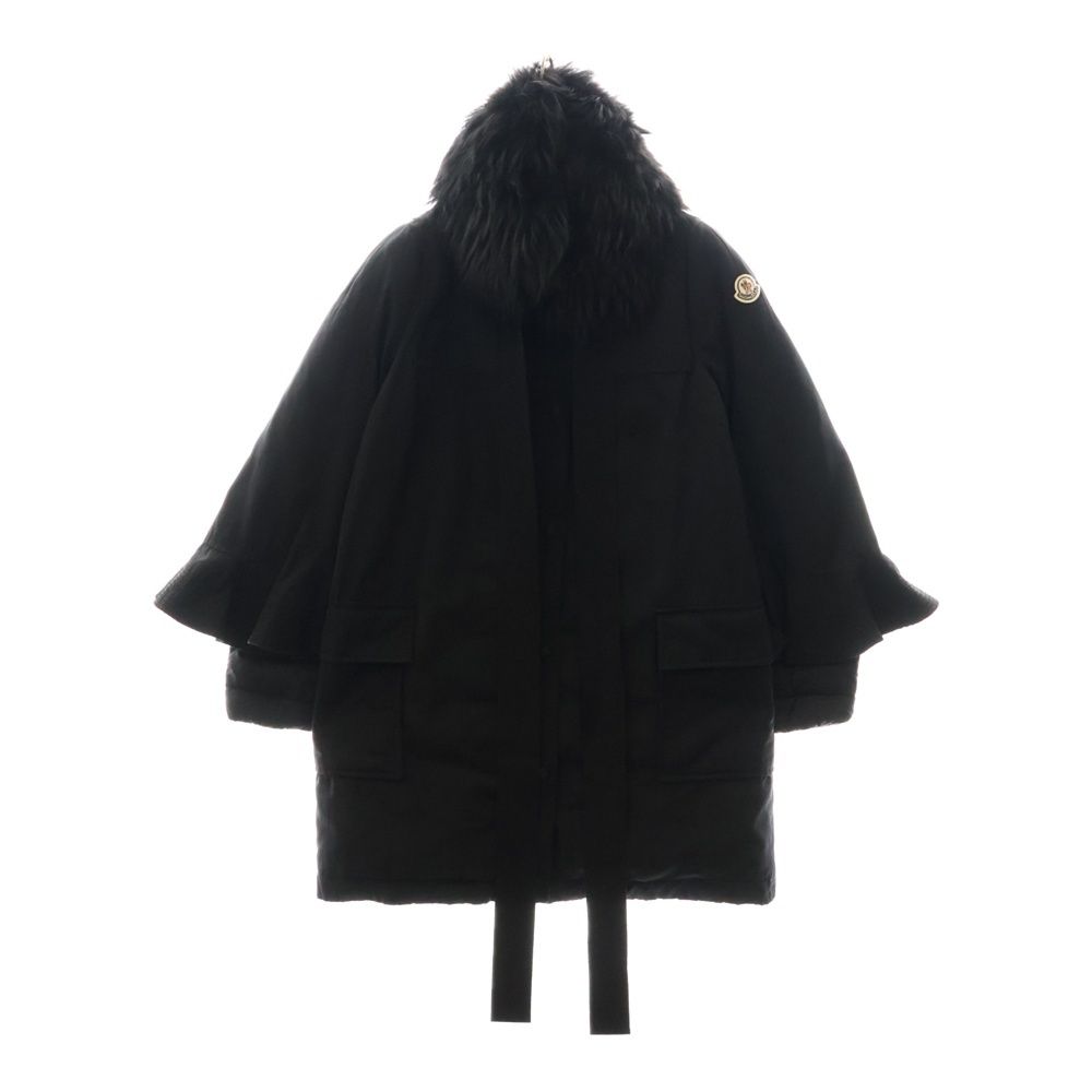 MONCLER モンクレール sacaiコラボ バルーン ファー ダウンジャケット ブラック 1 レディース