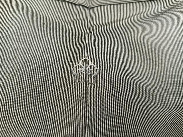 平和屋着物▽小紋 単衣 よろけ縞 洗える着物 AAAU8680fy