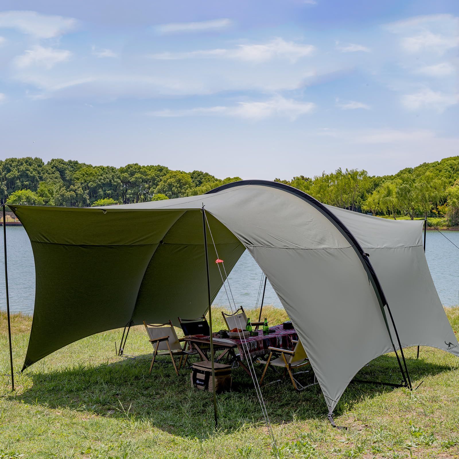 TOMOUNT タープ 大型TCシェード TCタープ 日よけ 大空間 サンシェルター アウトドア キャンプキャノピー HARU TARP