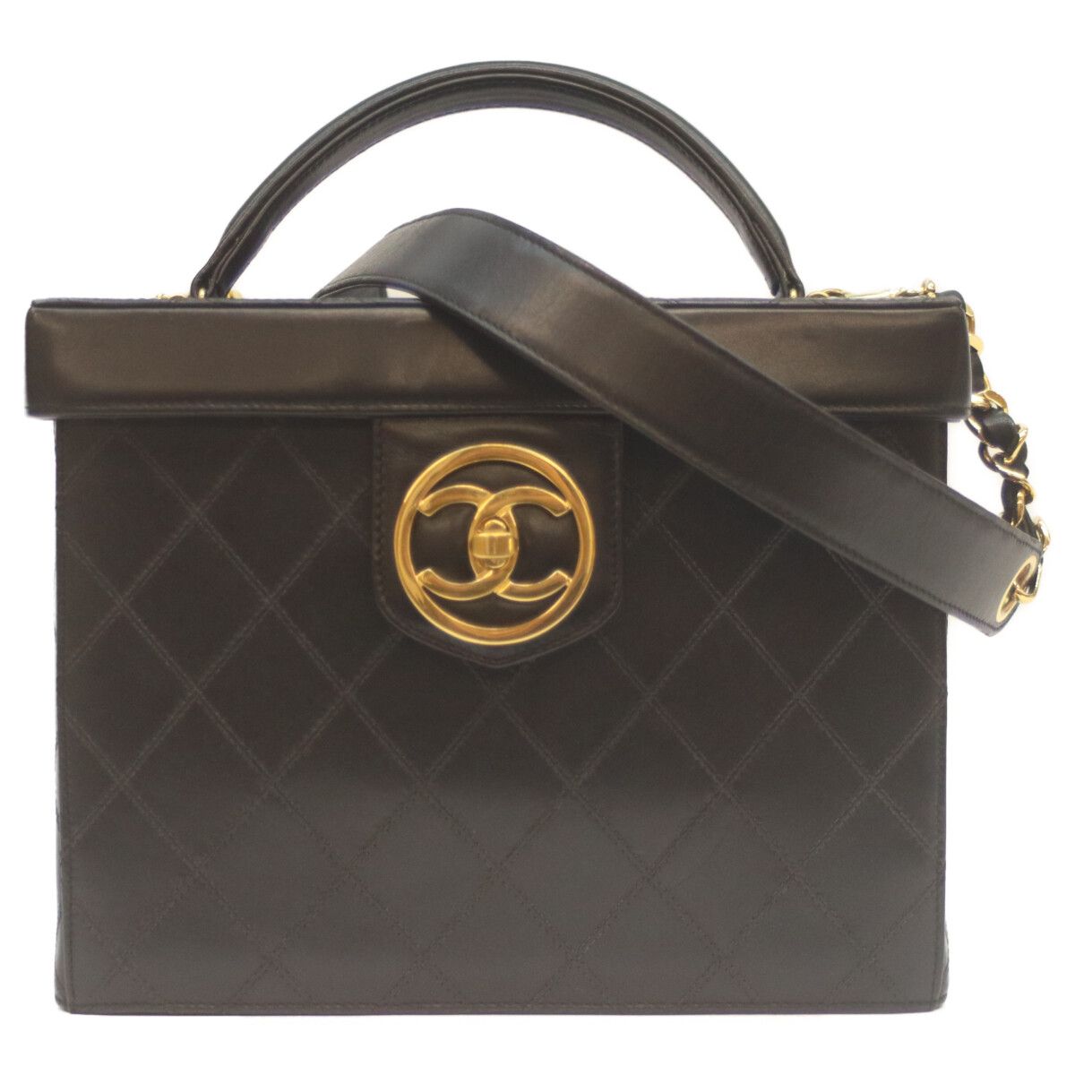 シャネル　黒　ビコローレ　ポーチ　ショルダー　ラムスキン　チェーンショルダー CHANEL】シャネル マトラッセ ショルダーバッグ ラムスキン