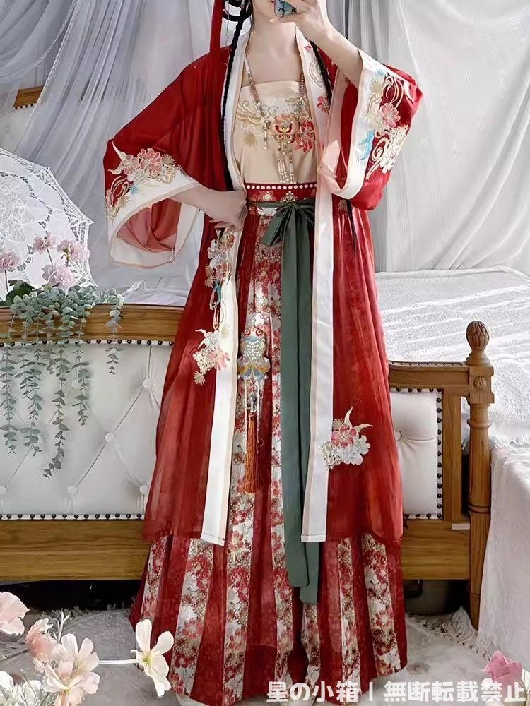 豪華刺繍 漢服 かんふく 古風衣装 レトロ風 中華ロリータ コスプレ ワンピース 唐装 仙女服 中華風 美しい刺繍 撮影会 舞台演出 推し活 仮装 HF 296