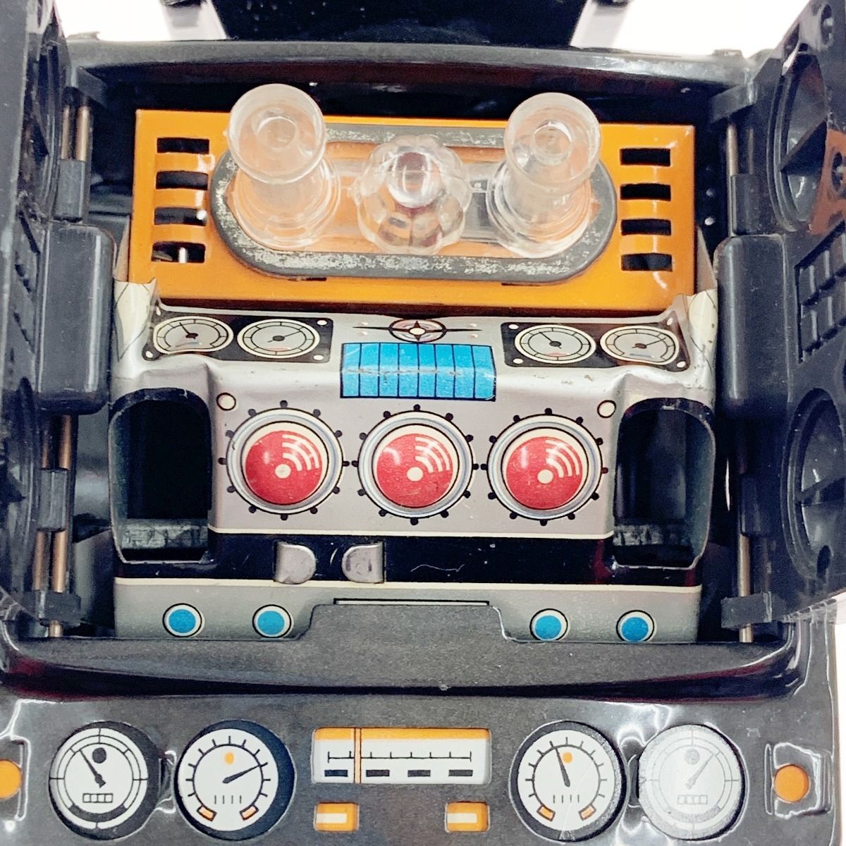 〇〇 ブリキ ロボット スーパー火星大王 堀川玩具 ブラック