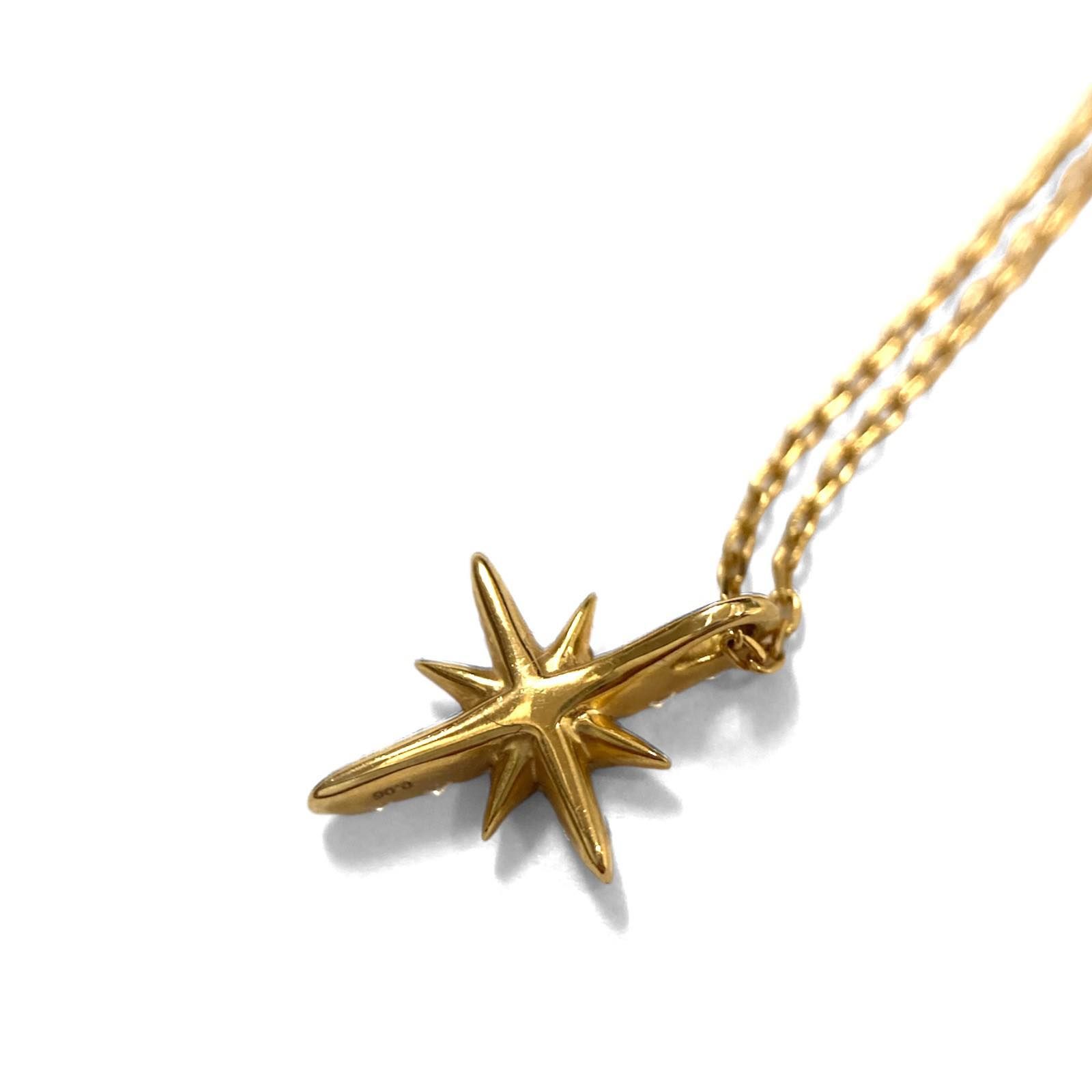 美品】STAR JEWELRY スタージュエリー クロッシングスター ダイヤモンドネックレス ペンダント K18 15P 0.06ct ゴールド -  メルカリ