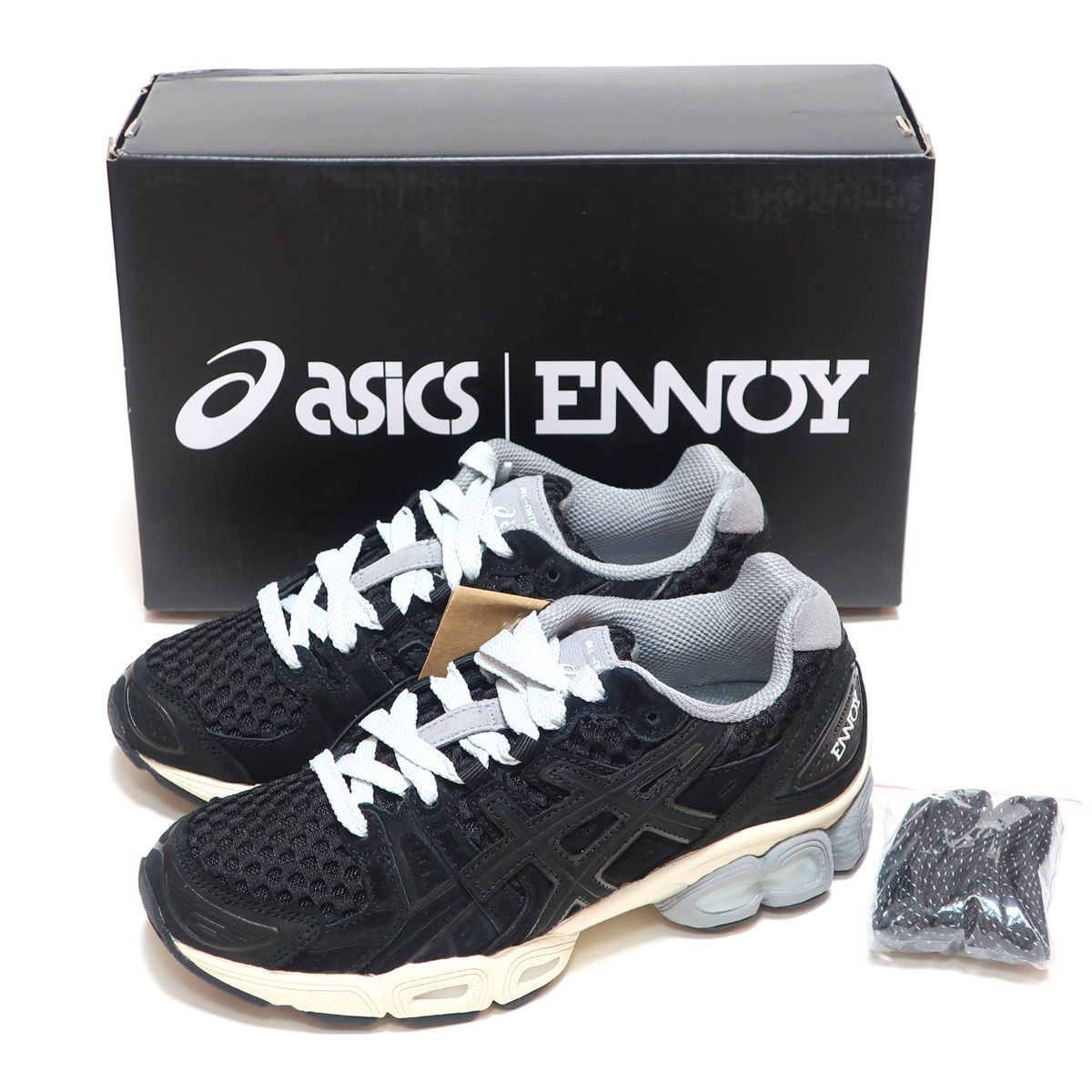 ENNOY x ASICS GEL-NIMBUS 9 BLACK/SHEET ROCK MENS US4 22.5cm 