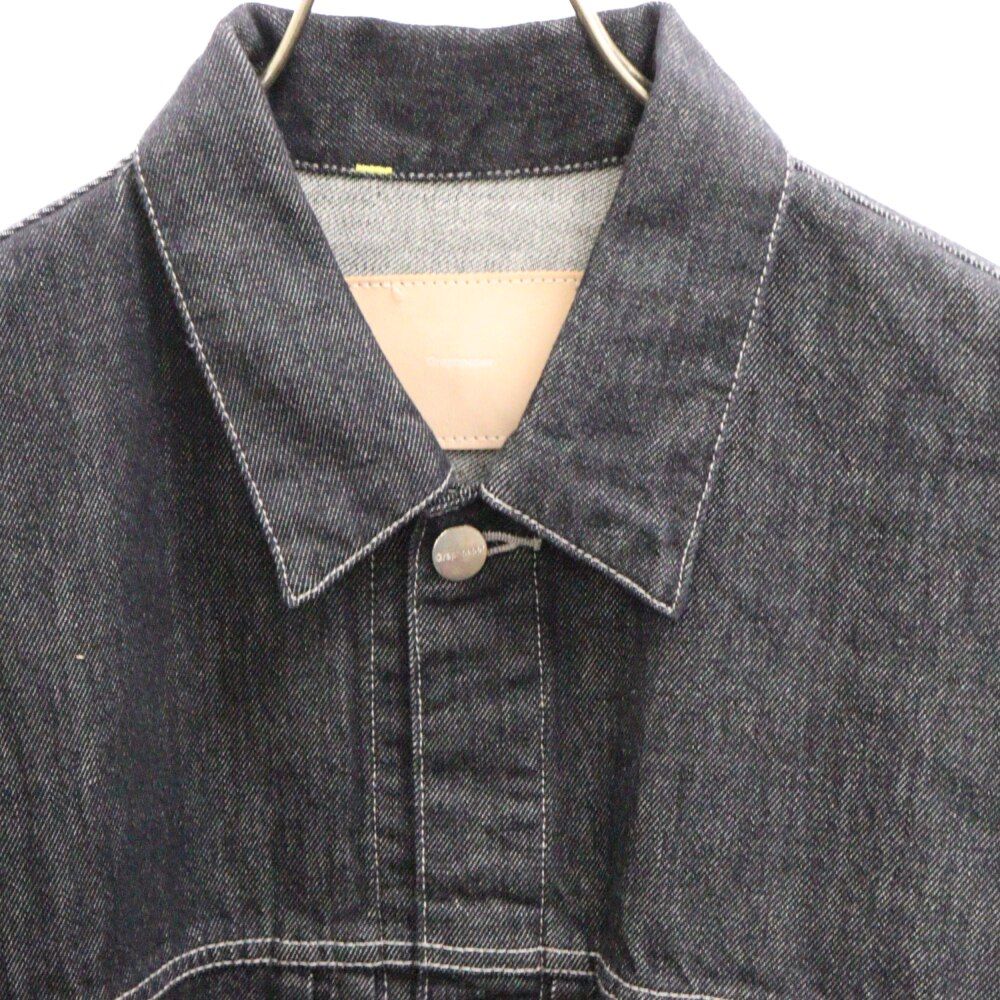 Graphpaper (グラフペーパー) 22AW Colorfast Denim Jacket ウォッシュ加工 フロントボタン デニムジャケット Gジャン インディゴ/ブラック GU223-30040B