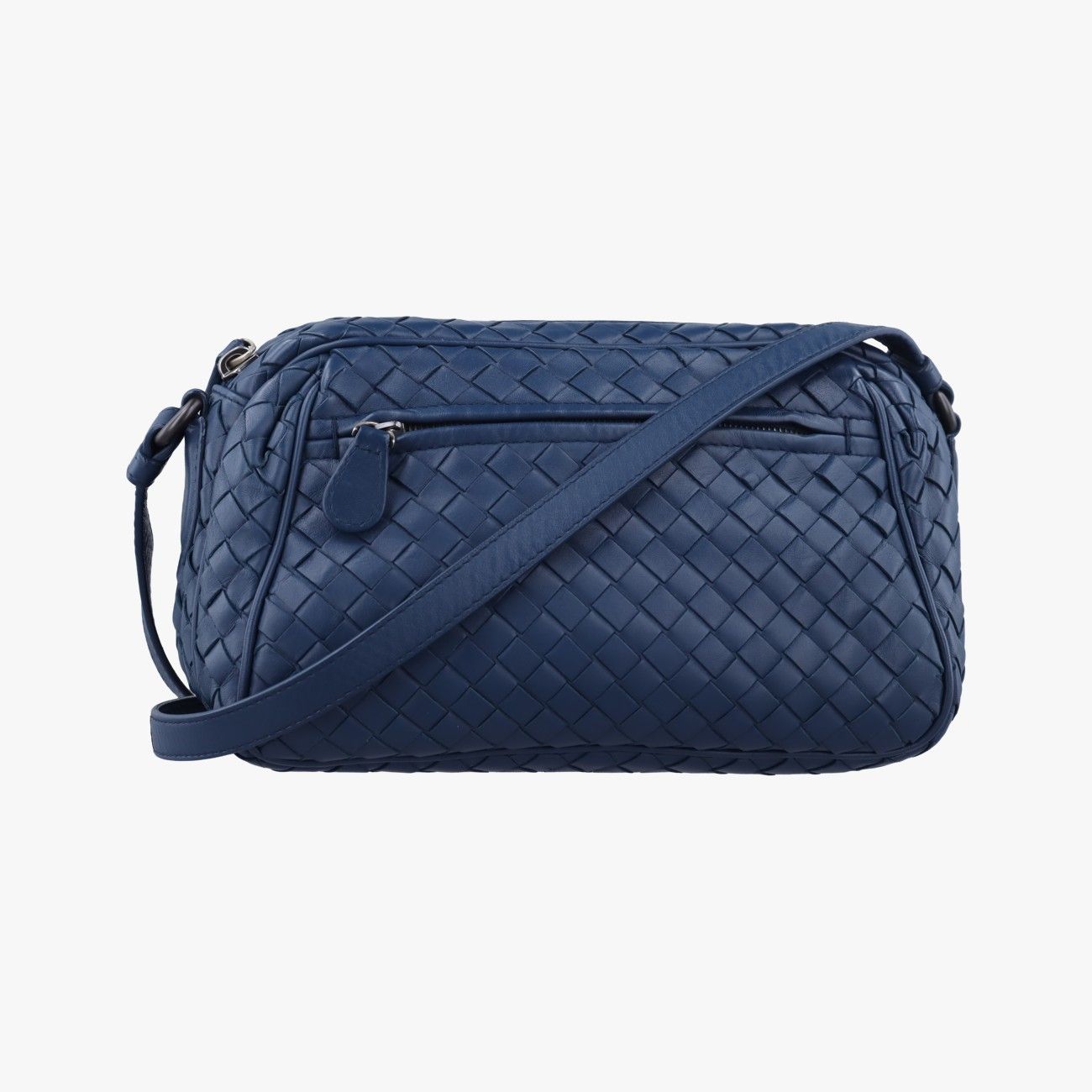 ボッテガヴェネタBottega VenetaイントレチャートブルーラムスキンB06620609K
