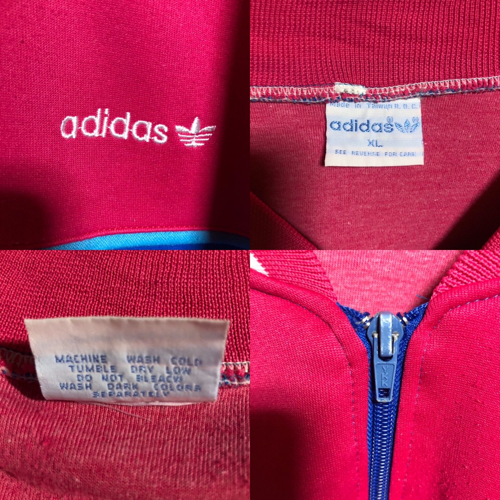 希少XL⭐️80s adidas トラックジャケット/ジャージ 刺繍トレファイル 