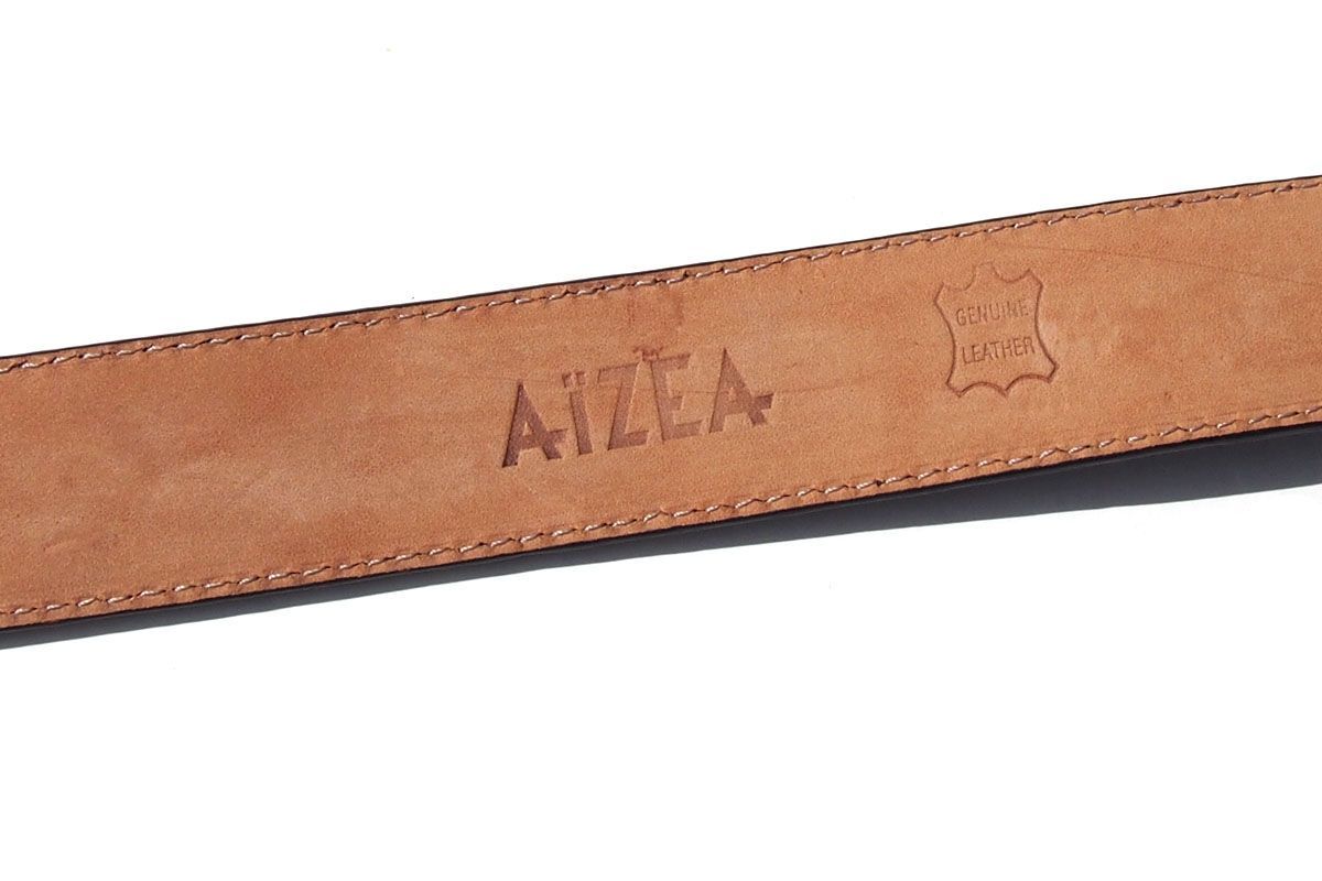 ｜アイセア｜AIZEA｜クロコダイルレザーベルト｜80｜ブラック