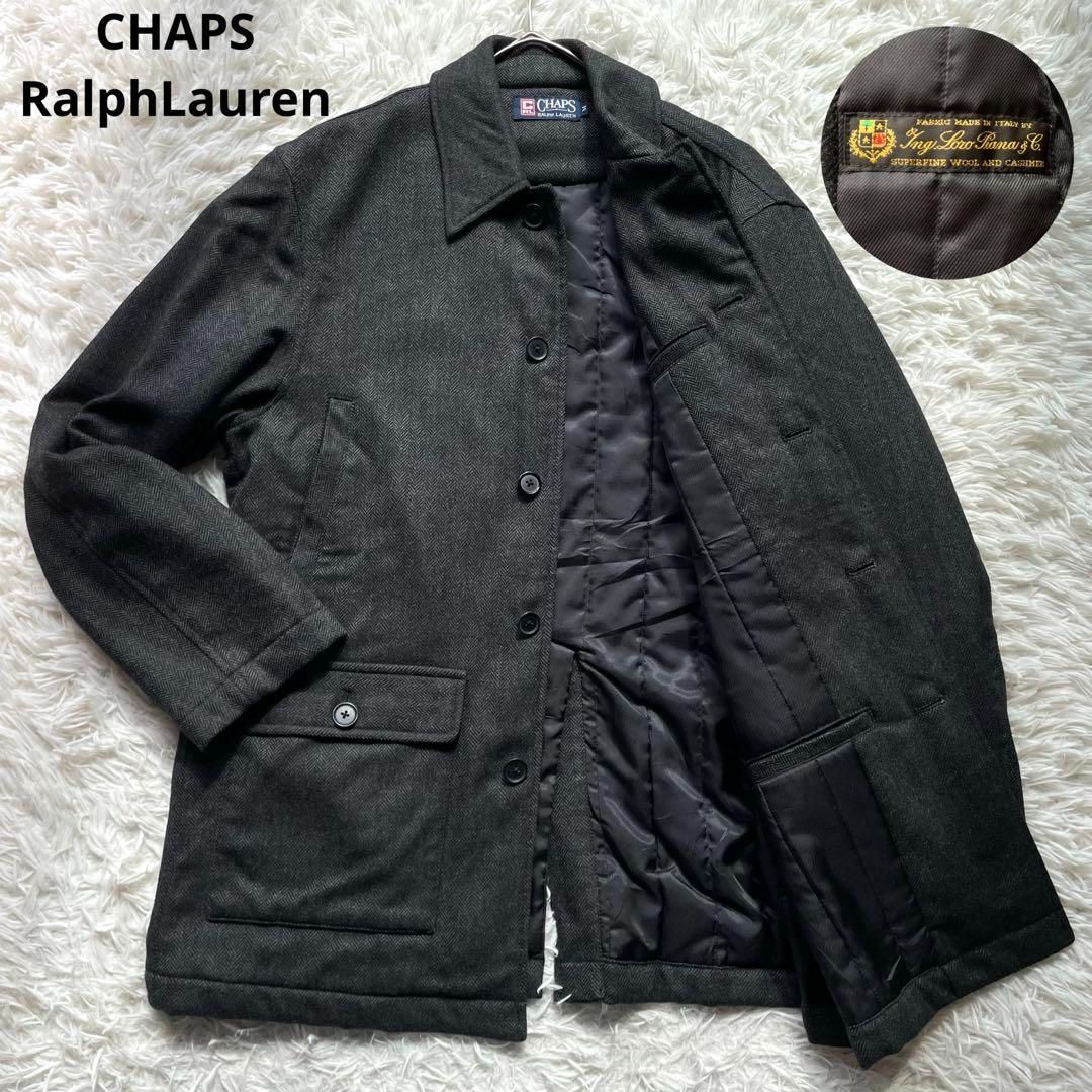 CHAPS RalphLauren Loro Piana チャップスラルフローレン ロロピアーナ カシミヤ混カバーオール ステンカラーコート ヘリンボーン M