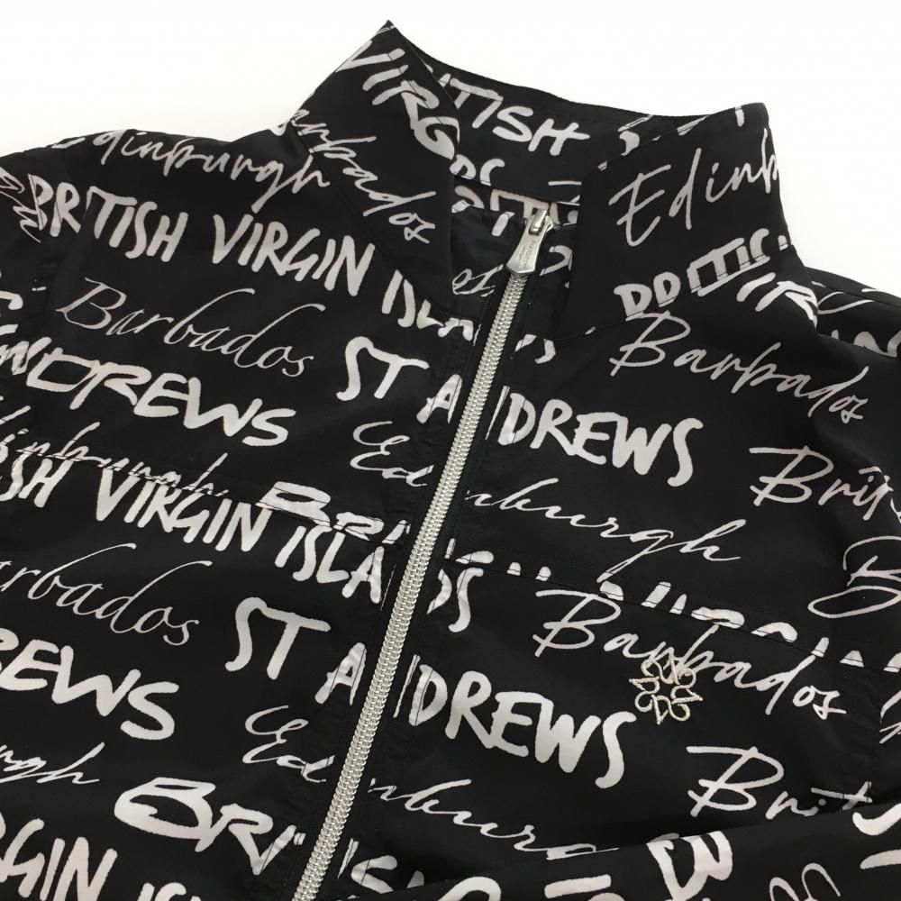 St.Andrews - 【超美品】セントアンドリュース ジャケット 黒×白 英字総柄  レディース M ゴルフウェア 2024年モデル St ANDREWS 超美品】セントアンドリュース ジャケット 黒×白 英字総柄