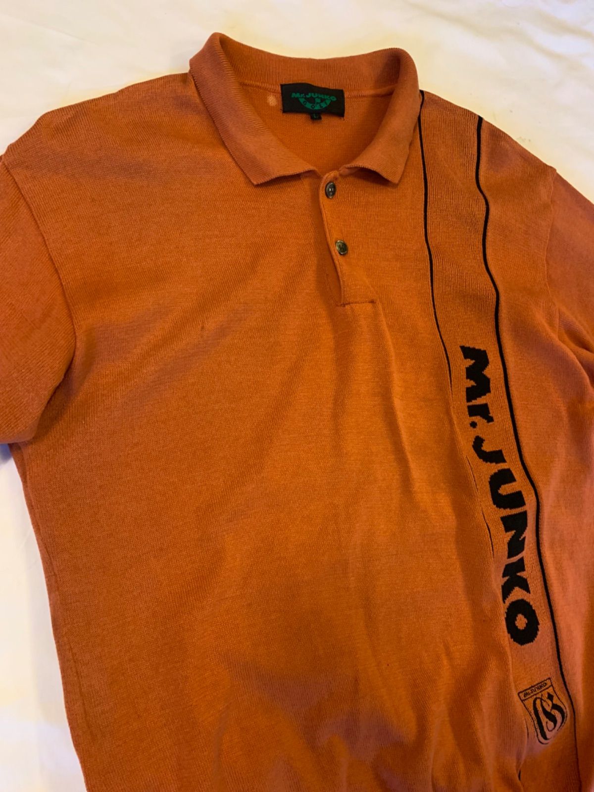 トップス 90s Mr.JUNKO Knit Polo shirt 90s Mr.JUNKO GOLF S/S Cotton Knit Polo Shirt | Used