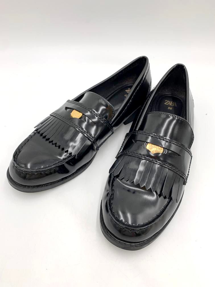 美品ZARA コインローファー サイズ38 ZARA - 極美品 ZARA ザラ 厚底 ローファー コインローファー 38