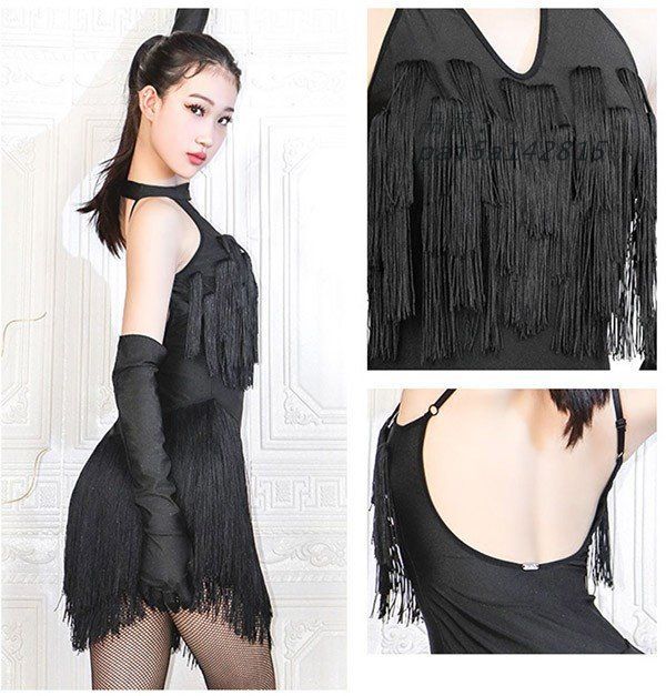 ラテン 衣装 ラテンドレス 社交ダンス衣装 ダンスウエア 黒 チャチャ 豪華なドレス サンバ pai5a142815 LLC-HASEGAWATOSO_COM