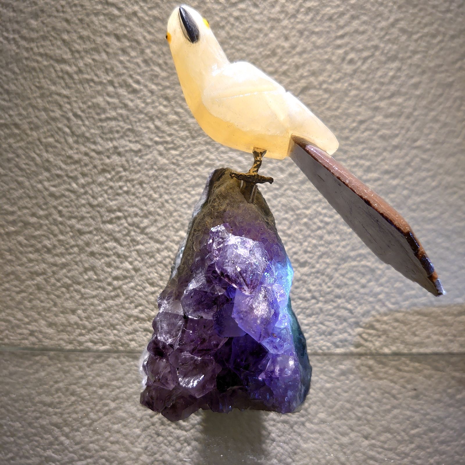 天然石 アメジスト 鳥 - メルカリ