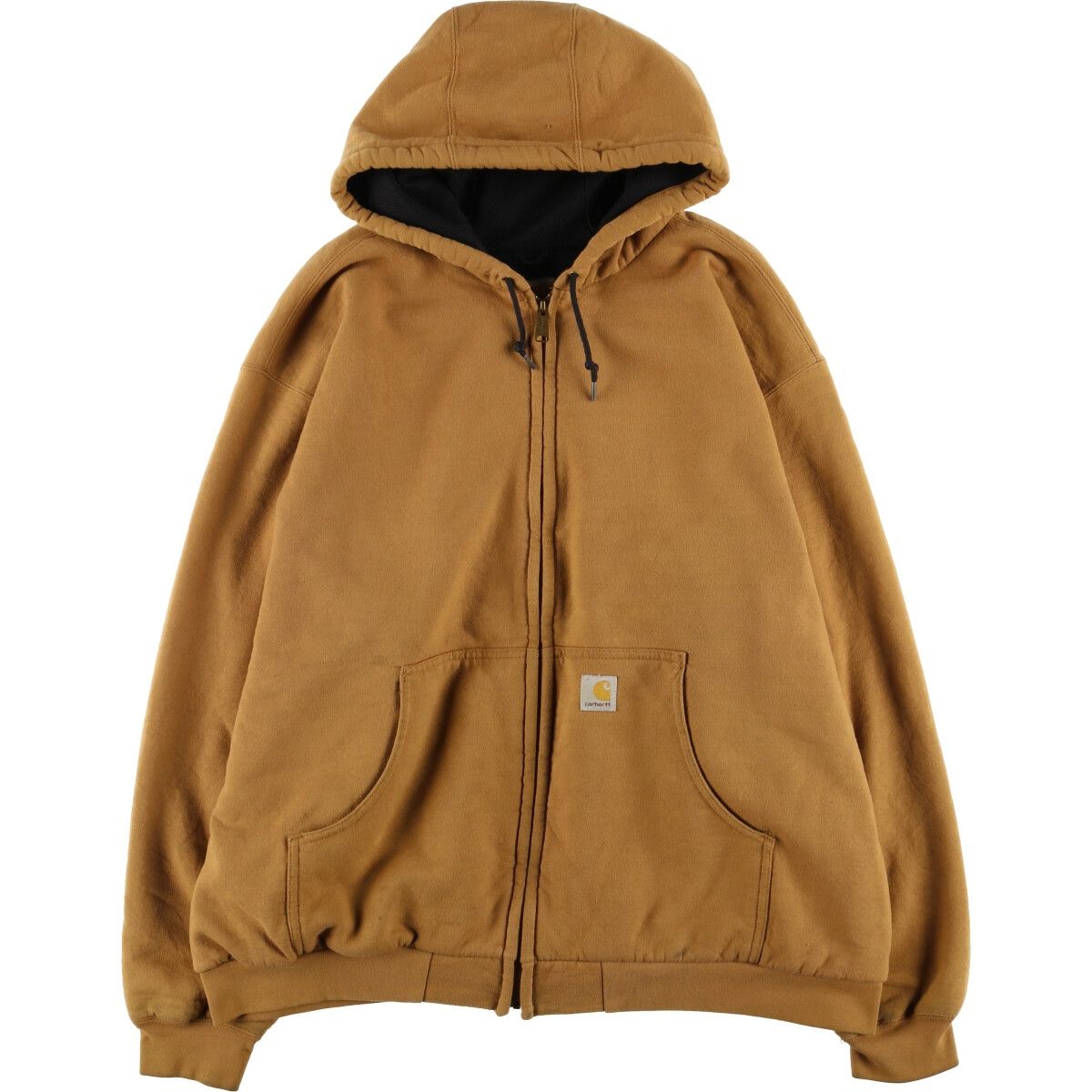00s Carhartt フルジップパーカー　XL フェード　ブラウン　茶色 00s Carhartt フルジップパーカー XL フェード ブラウン 茶色