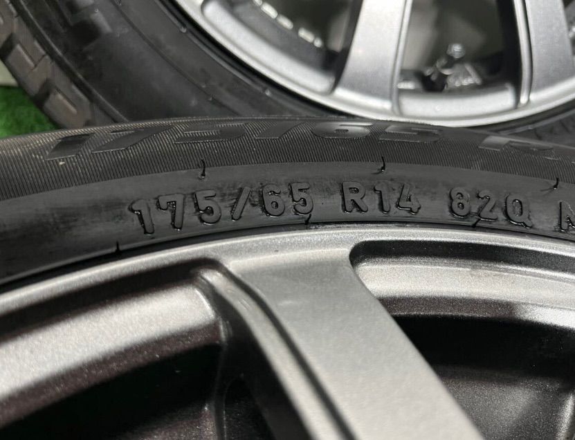 【管理番号 243-105】 ウェッズ FANG VS5 14×5.5J +48 PCD 100-4H 175/65R14 FIRELLI スタッドレス 2021年 デミオ キューブ プリウス 等